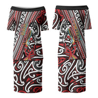 Personalised Maori Language Week Couples Matching Puletasi and Long Sleeve Button Shirt Ake Ake Ake Tribal Patterns DT05 - Polynesian Pride
