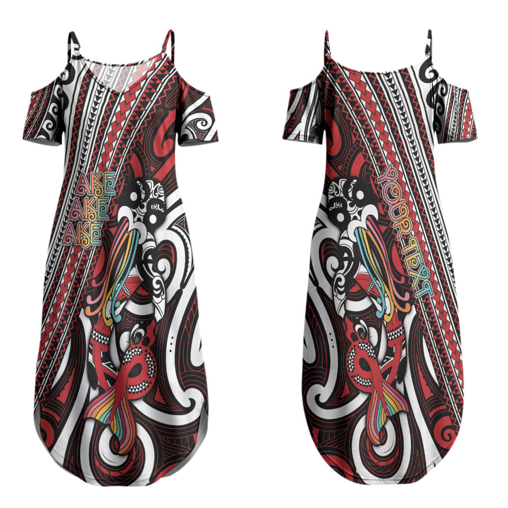 Personalised Maori Language Week Couples Matching Summer Maxi Dress and Hawaiian Shirt Ake Ake Ake Tribal Patterns DT05 - Polynesian Pride