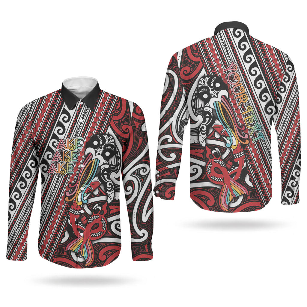 Personalised Maori Language Week Couples Matching Summer Maxi Dress and Long Sleeve Button Shirt Ake Ake Ake Tribal Patterns DT05 - Polynesian Pride