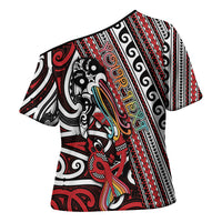 Personalised Maori Language Week Cross Shoulder Shirt Ake Ake Ake Tribal Patterns DT05 - Polynesian Pride