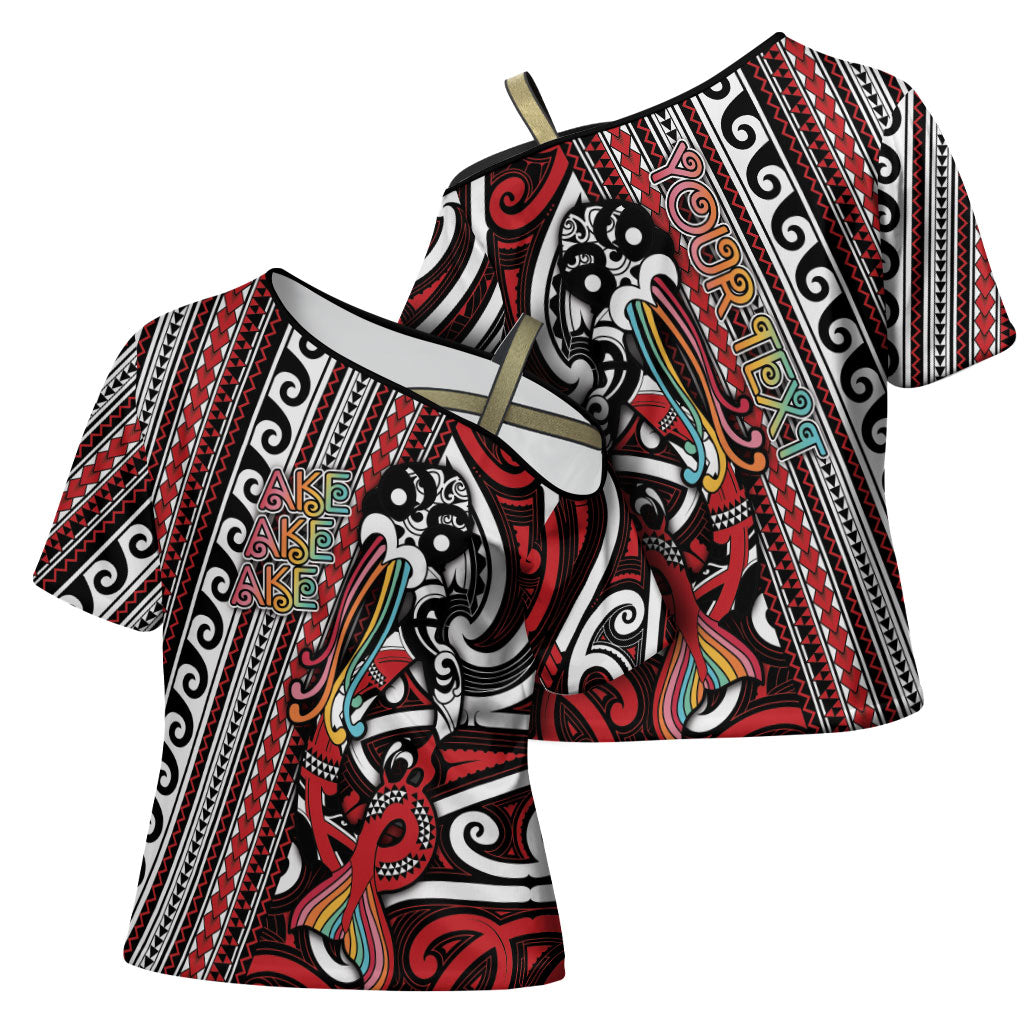 Personalised Maori Language Week Cross Shoulder Shirt Ake Ake Ake Tribal Patterns DT05 - Polynesian Pride