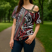 Personalised Maori Language Week Cross Shoulder Shirt Ake Ake Ake Tribal Patterns DT05 - Polynesian Pride