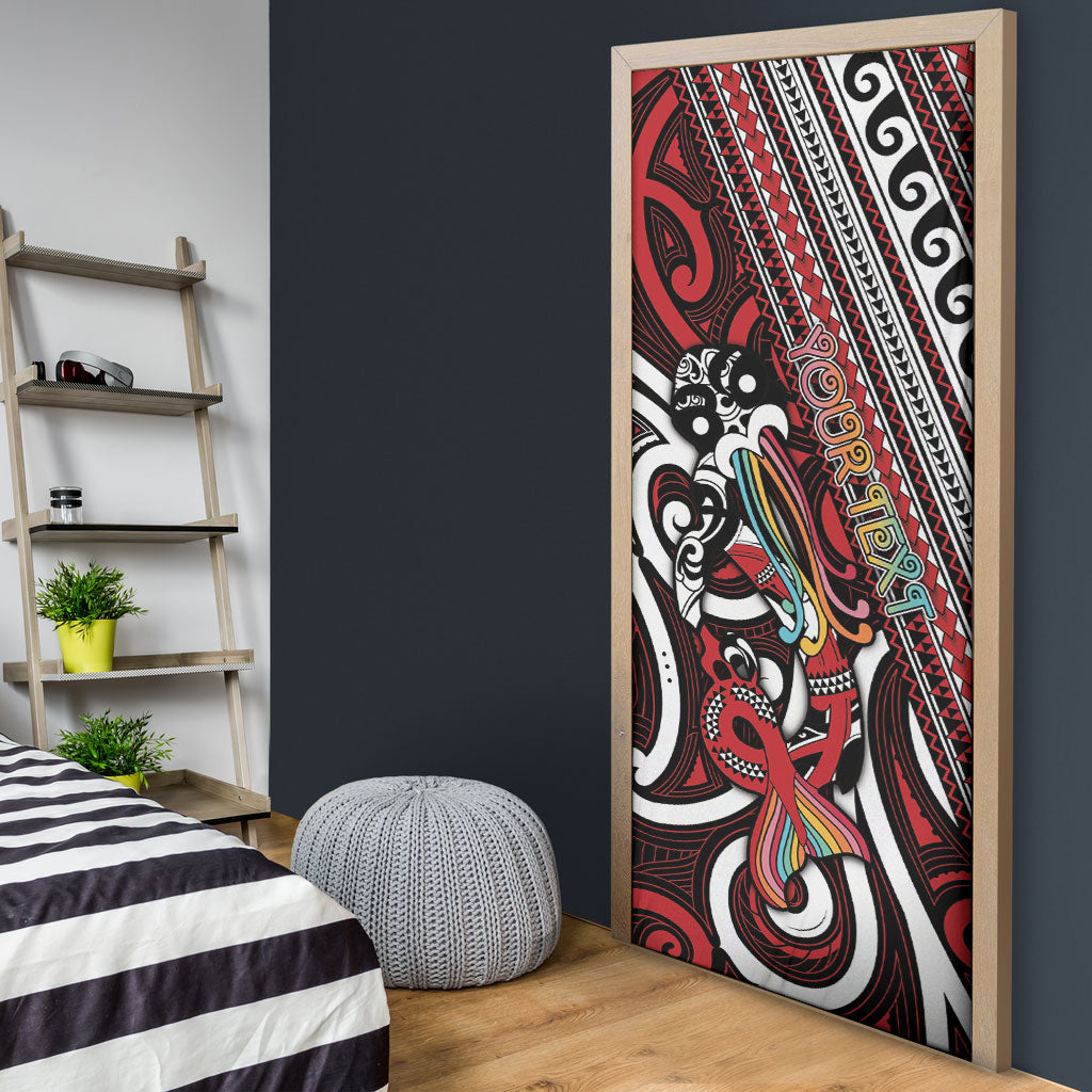 Personalised Maori Language Week Door Cover Ake Ake Ake Tribal Patterns DT05 - Polynesian Pride
