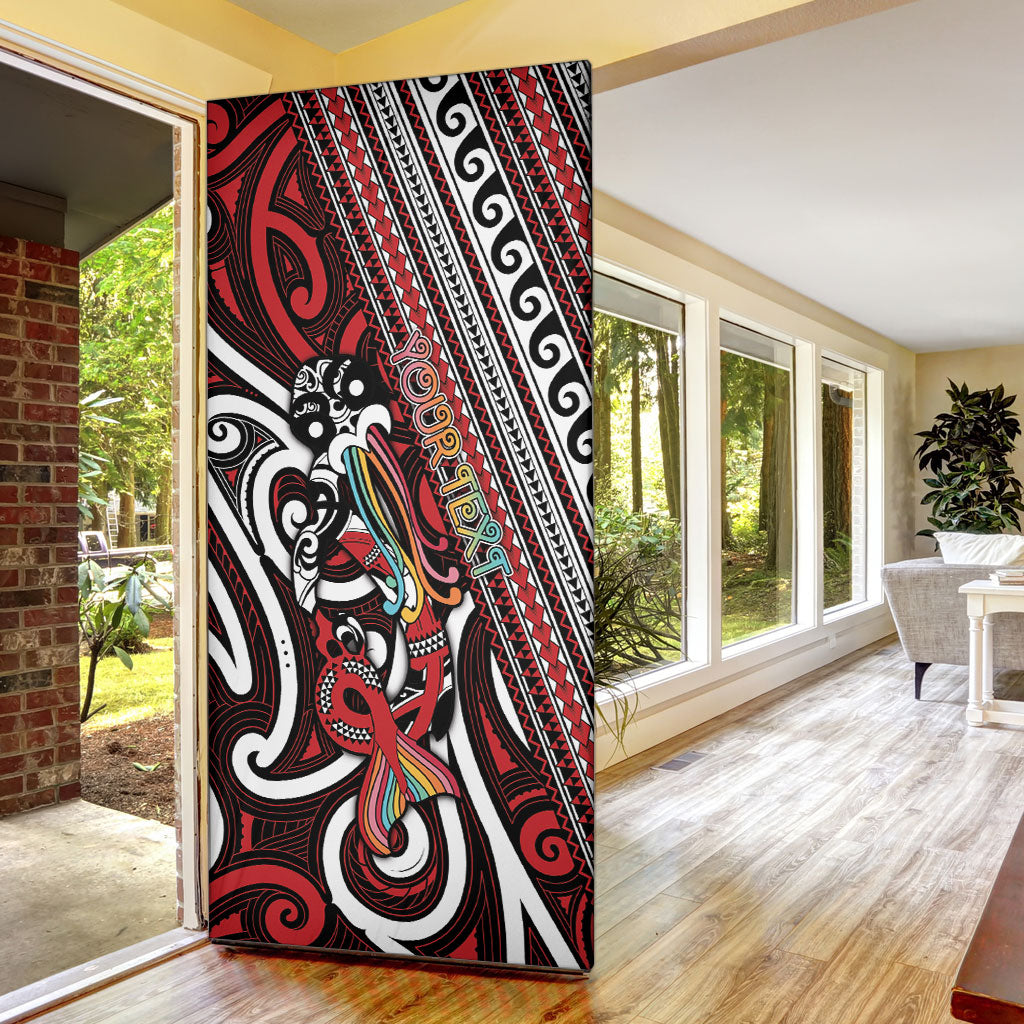 Personalised Maori Language Week Door Cover Ake Ake Ake Tribal Patterns DT05 - Polynesian Pride
