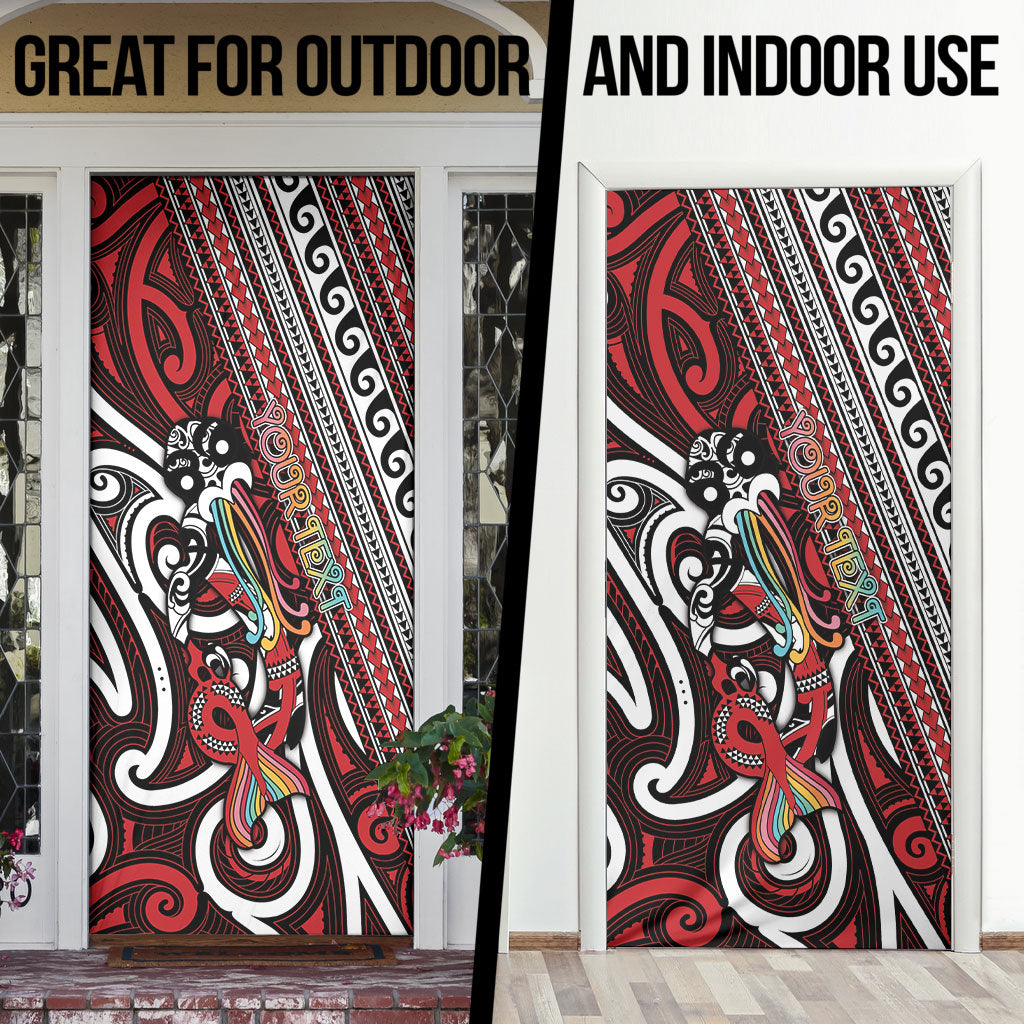 Personalised Maori Language Week Door Cover Ake Ake Ake Tribal Patterns DT05 - Polynesian Pride