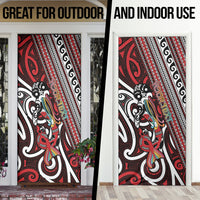 Personalised Maori Language Week Door Cover Ake Ake Ake Tribal Patterns DT05 - Polynesian Pride