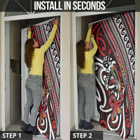 Personalised Maori Language Week Door Cover Ake Ake Ake Tribal Patterns DT05 - Polynesian Pride