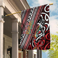 Maori Language Week Garden Flag Ake Ake Ake Tribal Patterns DT05 House Flag Red - Polynesian Pride