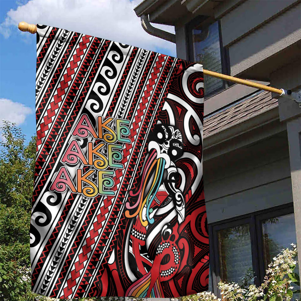 Maori Language Week Garden Flag Ake Ake Ake Tribal Patterns DT05 - Polynesian Pride