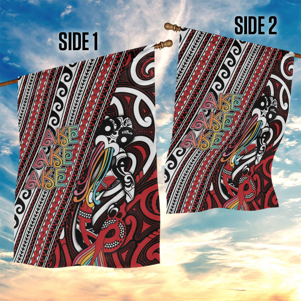 Maori Language Week Garden Flag Ake Ake Ake Tribal Patterns DT05 - Polynesian Pride