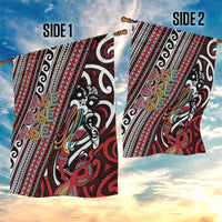 Maori Language Week Garden Flag Ake Ake Ake Tribal Patterns DT05 - Polynesian Pride