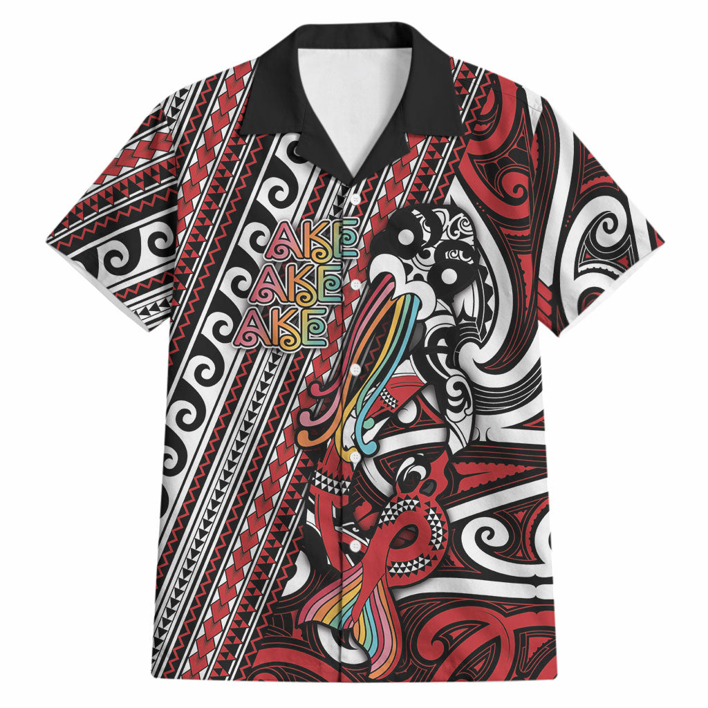 Personalised Maori Language Week Hawaiian Shirt Ake Ake Ake Tribal Patterns DT05 Red - Polynesian Pride