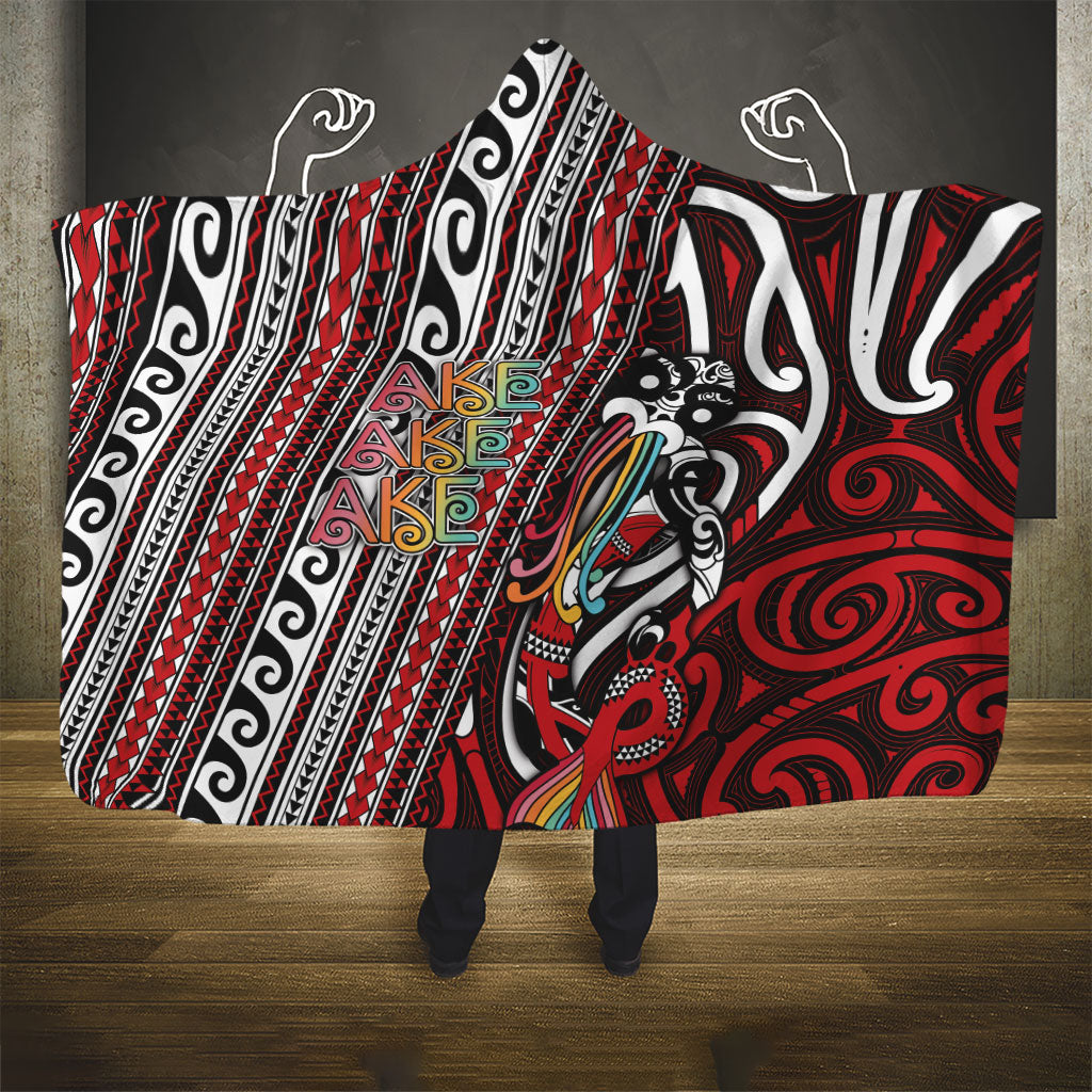 Maori Language Week Hooded Blanket Ake Ake Ake Tribal Patterns DT05 - Polynesian Pride