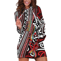 Personalised Maori Language Week Hoodie Dress Ake Ake Ake Tribal Patterns DT05 Red - Polynesian Pride