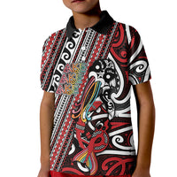 Personalised Maori Language Week Kid Polo Shirt Ake Ake Ake Tribal Patterns DT05 Kid Red - Polynesian Pride