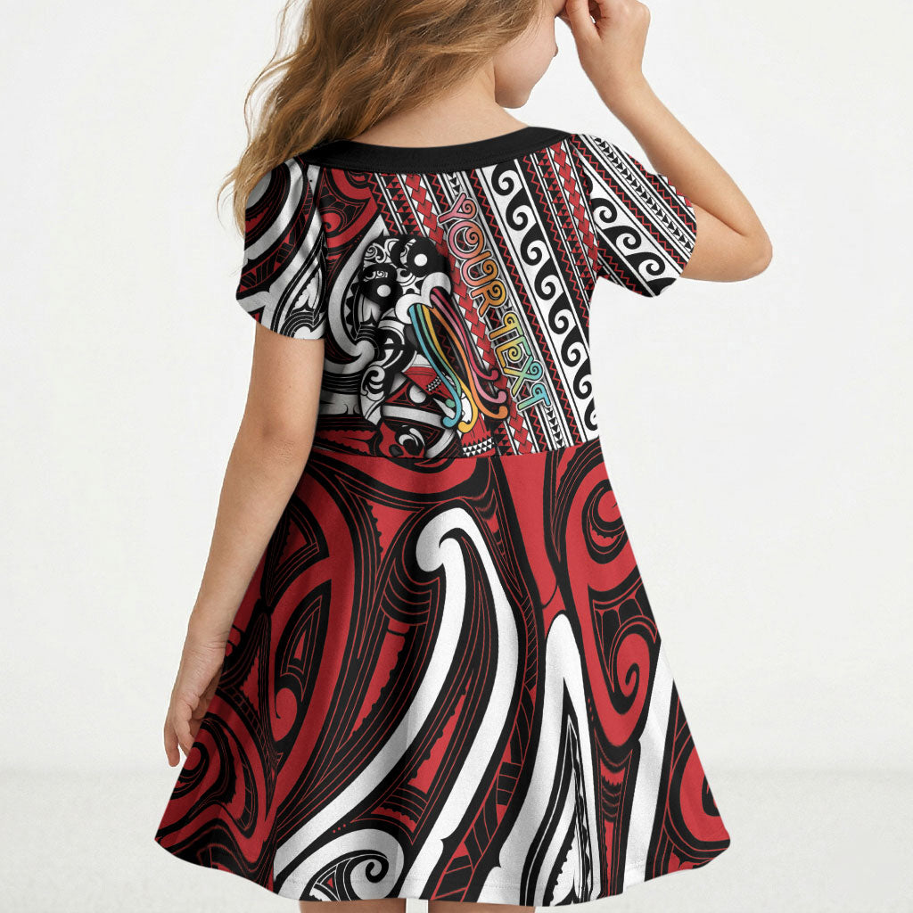 Personalised Maori Language Week Kid Short Sleeve Dress Ake Ake Ake Tribal Patterns DT05 - Polynesian Pride