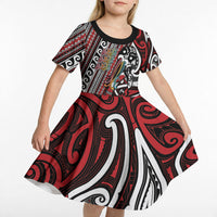 Personalised Maori Language Week Kid Short Sleeve Dress Ake Ake Ake Tribal Patterns DT05 - Polynesian Pride