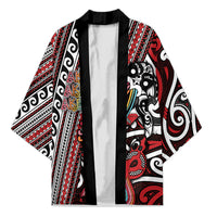 Personalised Maori Language Week Kimono Ake Ake Ake Tribal Patterns DT05 Unisex Red - Polynesian Pride
