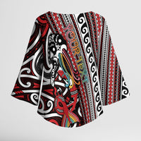 Personalised Maori Language Week Kimono Sleeve Blouse Ake Ake Ake Tribal Patterns DT05 - Polynesian Pride