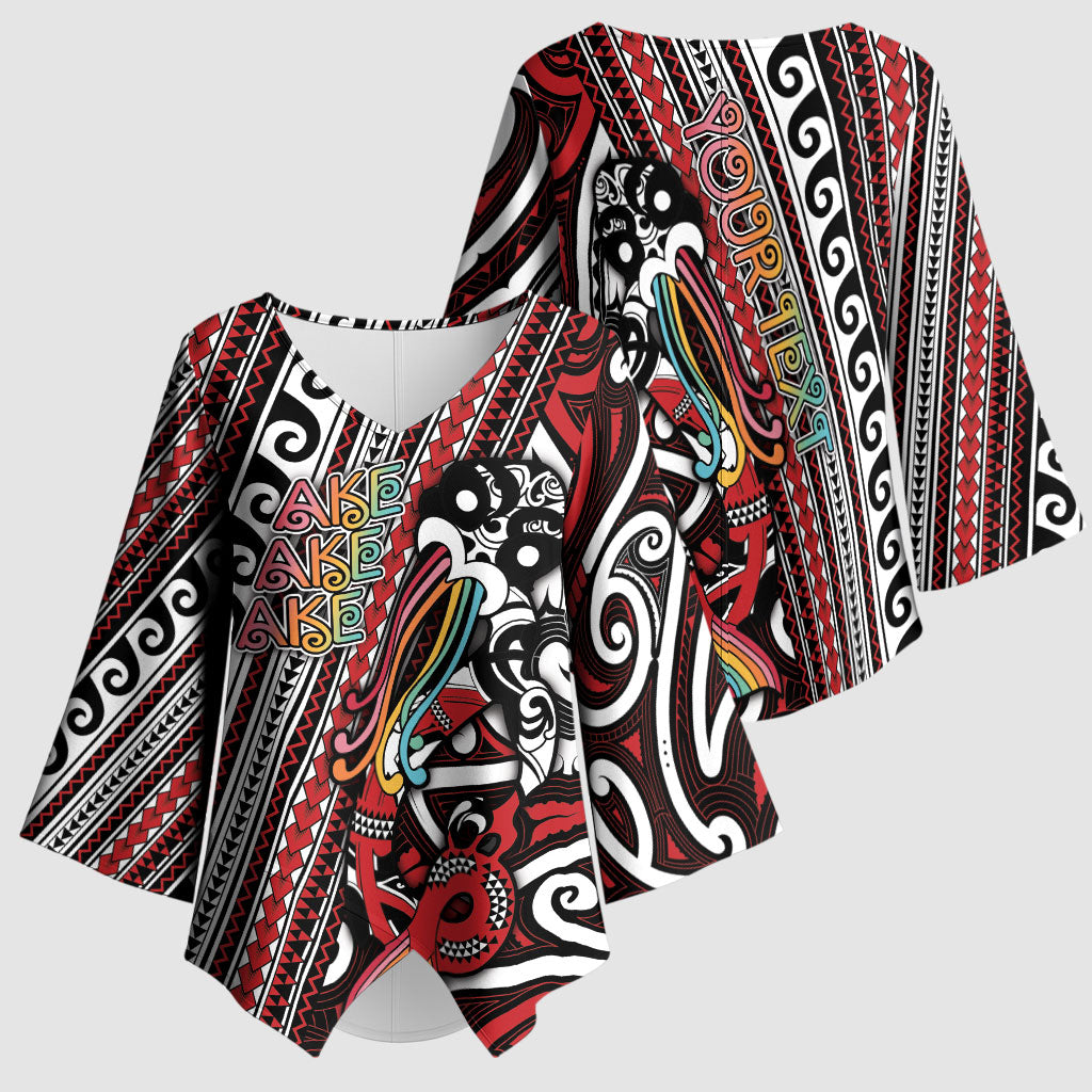 Personalised Maori Language Week Kimono Sleeve Blouse Ake Ake Ake Tribal Patterns DT05 - Polynesian Pride