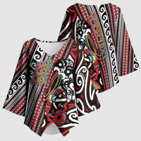 Personalised Maori Language Week Kimono Sleeve Blouse Ake Ake Ake Tribal Patterns DT05 - Polynesian Pride