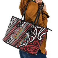 Maori Language Week Leather Tote Bag Ake Ake Ake Tribal Patterns DT05 - Polynesian Pride
