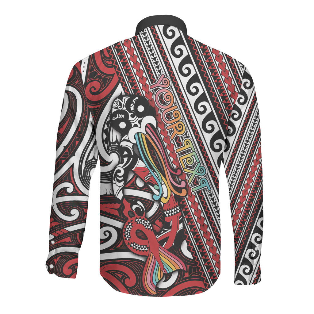 Personalised Maori Language Week Long Sleeve Button Shirt Ake Ake Ake Tribal Patterns DT05 - Polynesian Pride