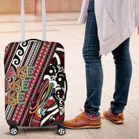 Maori Language Week Luggage Cover Ake Ake Ake Tribal Patterns DT05 Red - Polynesian Pride