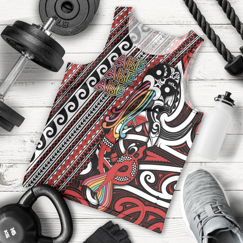 Personalised Maori Language Week Men Tank Top Ake Ake Ake Tribal Patterns DT05 - Polynesian Pride