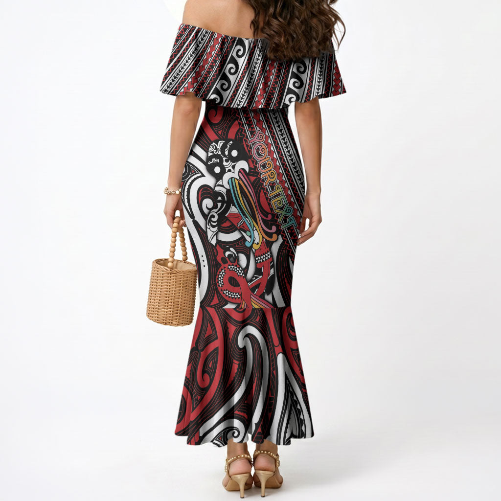 Personalised Maori Language Week Mermaid Dress Ake Ake Ake Tribal Patterns DT05 - Polynesian Pride