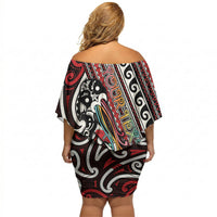 Personalised Maori Language Week Off Shoulder Short Dress Ake Ake Ake Tribal Patterns DT05 - Polynesian Pride