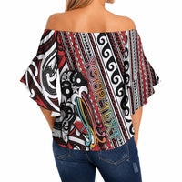 Personalised Maori Language Week Off Shoulder Wrap Waist Top Ake Ake Ake Tribal Patterns DT05 - Polynesian Pride
