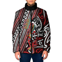 Personalised Maori Language Week Padded Jacket Ake Ake Ake Tribal Patterns DT05 Men Red - Polynesian Pride