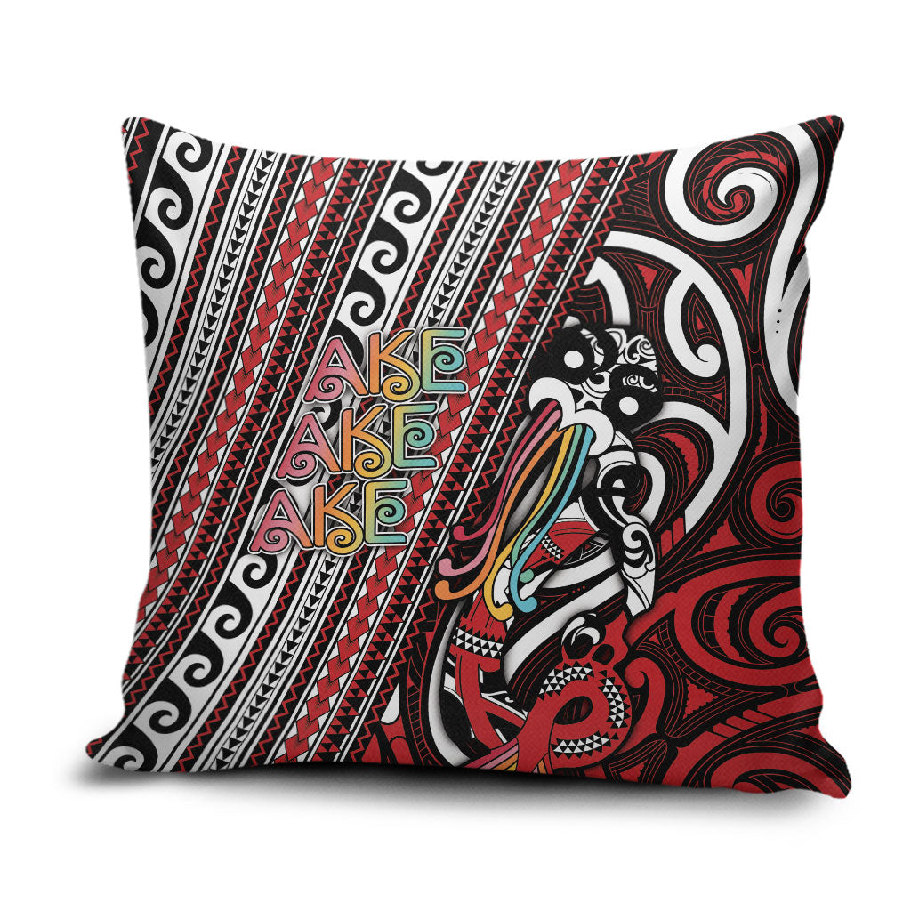 Maori Language Week Pillow Cover Ake Ake Ake Tribal Patterns DT05 Red - Polynesian Pride