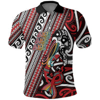 Personalised Maori Language Week Polo Shirt Ake Ake Ake Tribal Patterns DT05 Red - Polynesian Pride