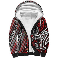 Personalised Maori Language Week Sherpa Hoodie Ake Ake Ake Tribal Patterns DT05 Unisex Red - Polynesian Pride