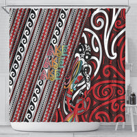 Maori Language Week Shower Curtain Ake Ake Ake Tribal Patterns DT05 - Polynesian Pride