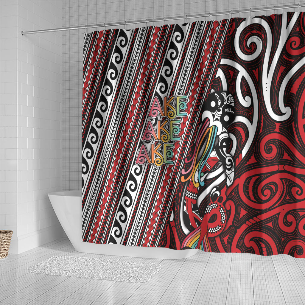 Maori Language Week Shower Curtain Ake Ake Ake Tribal Patterns DT05 - Polynesian Pride