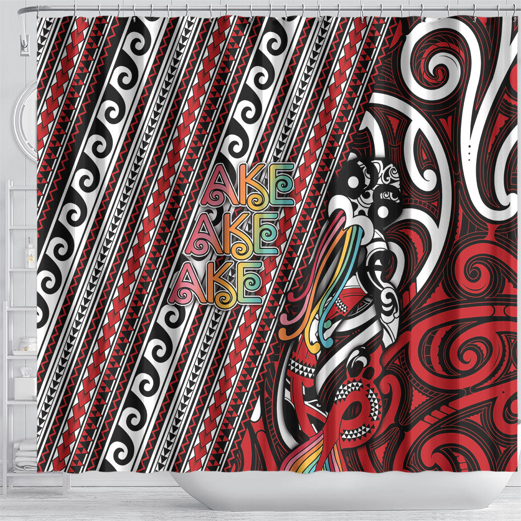 Maori Language Week Shower Curtain Ake Ake Ake Tribal Patterns DT05 - Polynesian Pride