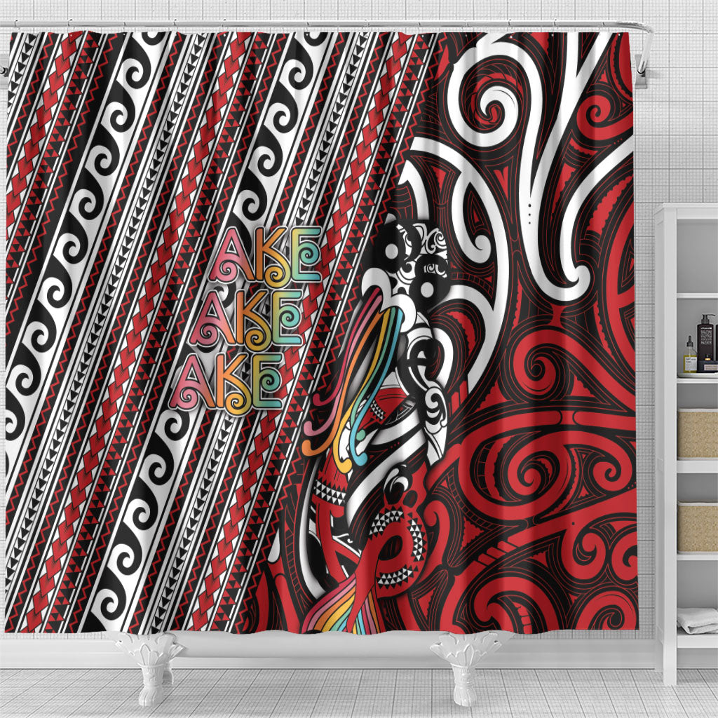 Maori Language Week Shower Curtain Ake Ake Ake Tribal Patterns DT05 - Polynesian Pride