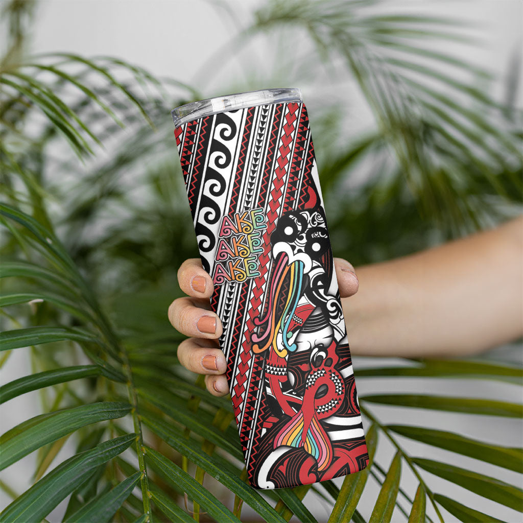 Personalised Maori Language Week Skinny Tumbler Ake Ake Ake Tribal Patterns DT05 - Polynesian Pride