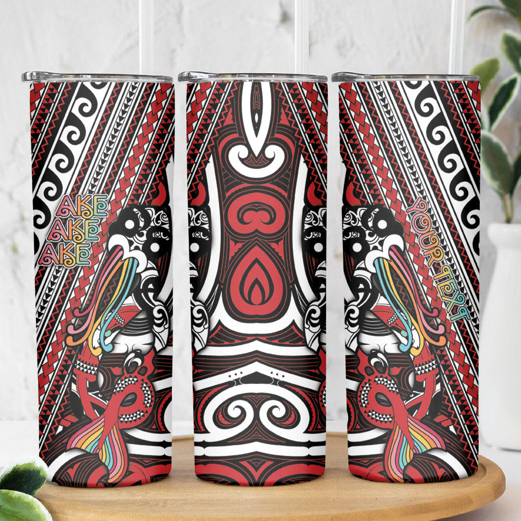 Personalised Maori Language Week Skinny Tumbler Ake Ake Ake Tribal Patterns DT05 - Polynesian Pride
