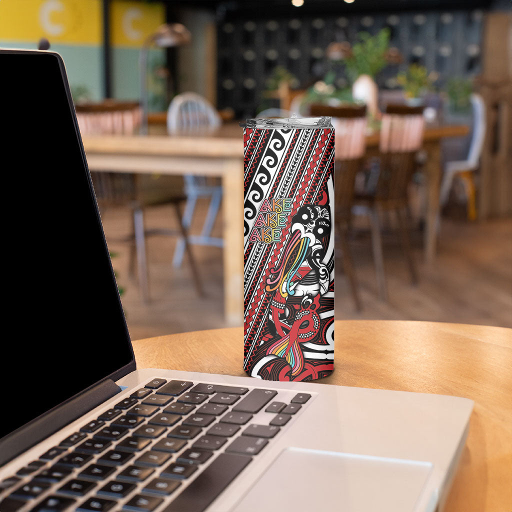 Personalised Maori Language Week Skinny Tumbler Ake Ake Ake Tribal Patterns DT05 - Polynesian Pride