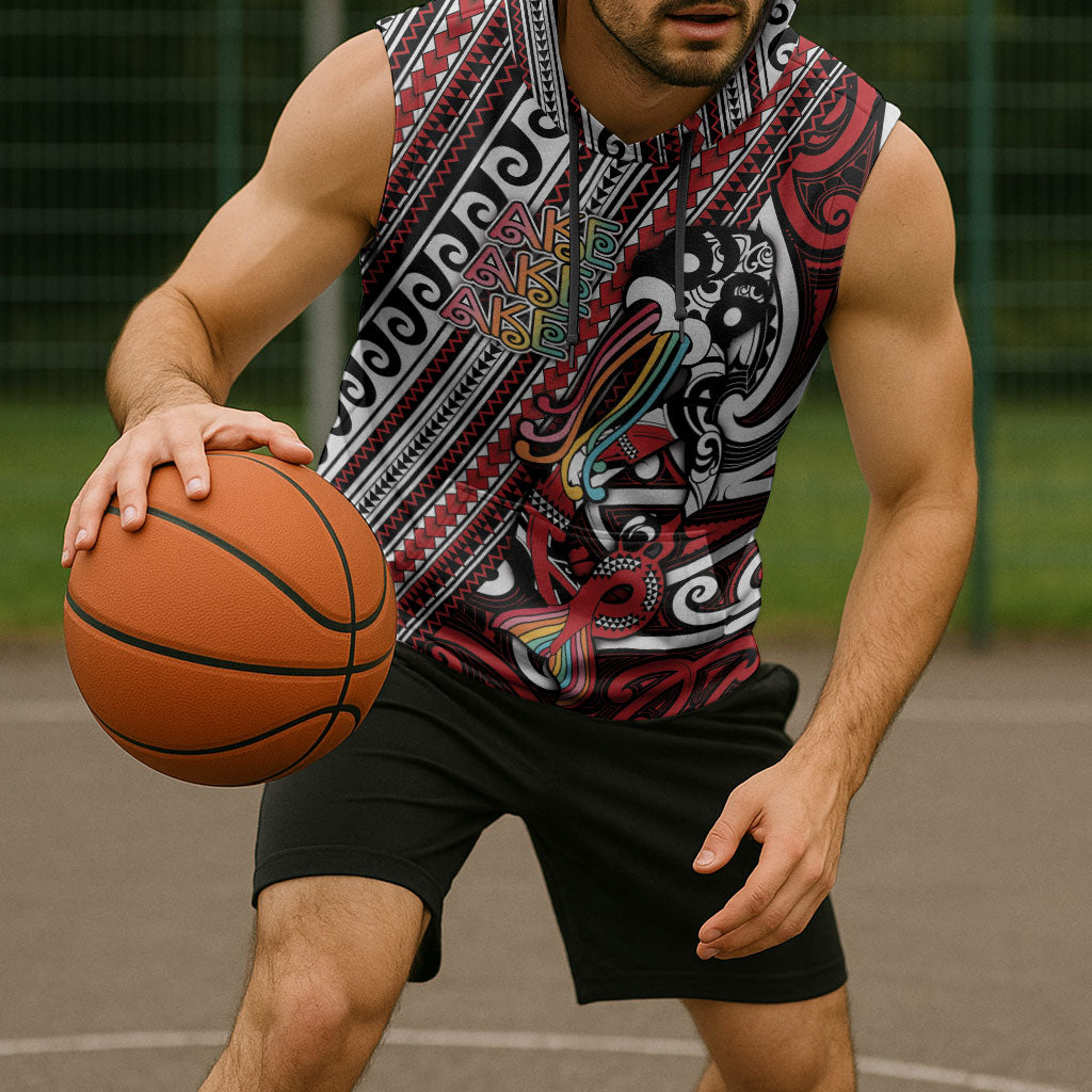Personalised Maori Language Week Sleeveless Hoodie Ake Ake Ake Tribal Patterns DT05 - Polynesian Pride