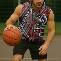 Personalised Maori Language Week Sleeveless Zip Hoodie Ake Ake Ake Tribal Patterns DT05 - Polynesian Pride