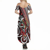 Personalised Maori Language Week Summer Maxi Dress Ake Ake Ake Tribal Patterns DT05 - Polynesian Pride