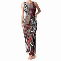 Personalised Maori Language Week Tank Maxi Dress Ake Ake Ake Tribal Patterns DT05 Women Red - Polynesian Pride