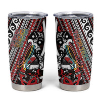 Personalised Maori Language Week Tumbler Cup Ake Ake Ake Tribal Patterns DT05 Red - Polynesian Pride