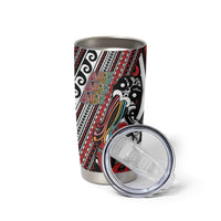 Personalised Maori Language Week Tumbler Cup Ake Ake Ake Tribal Patterns DT05 - Polynesian Pride