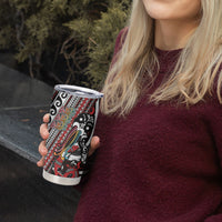 Personalised Maori Language Week Tumbler Cup Ake Ake Ake Tribal Patterns DT05 - Polynesian Pride